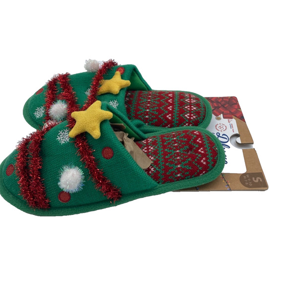 Dearfoam Unisex Men's 7-8‎ Women's 9-10 Christmas Slippers New - Picture 2 of 7